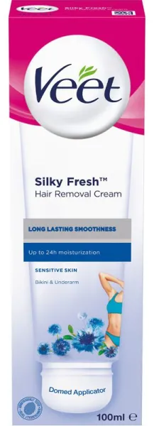 Veet Silky Fresh Haarentfernungscreme 100 ml - Empfindliche Haut